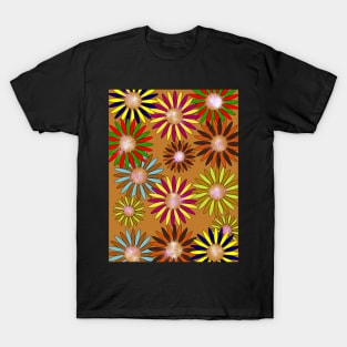 Autumnal Floral Design T-Shirt